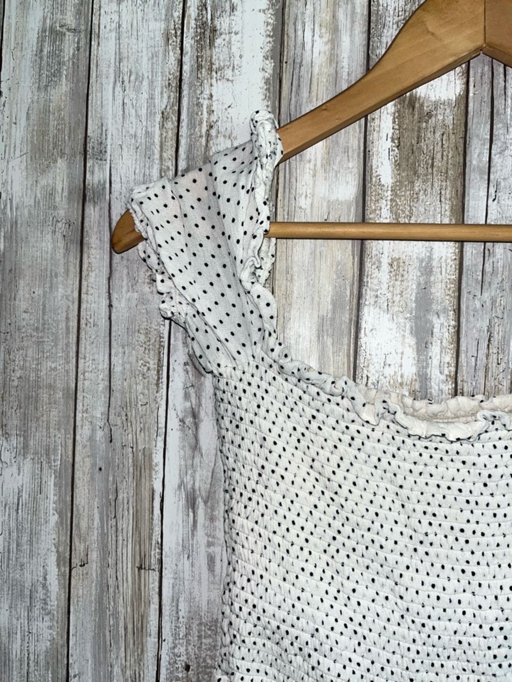 Reformation Juliette Style Polka Dot Mini Dress Smocked Puff Sleeve White S - Picture 4 of 8
